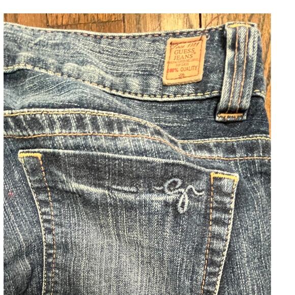 Vintage 90's Guess retro Dark Denim Jeans Size 30 - Picture 6 of 9